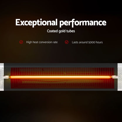 Alona.com.au Appliances > Heaters > Patio Heaters Devanti 2PCS Electric Strip Heater Radiant Infrared Heaters Remote Control 2000W
