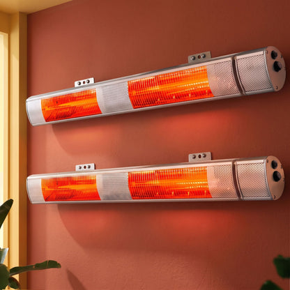 Alona.com.au Appliances > Heaters > Patio Heaters Devanti 2PCS Electric Strip Heater Radiant Infrared Heaters Remote Control 3000W