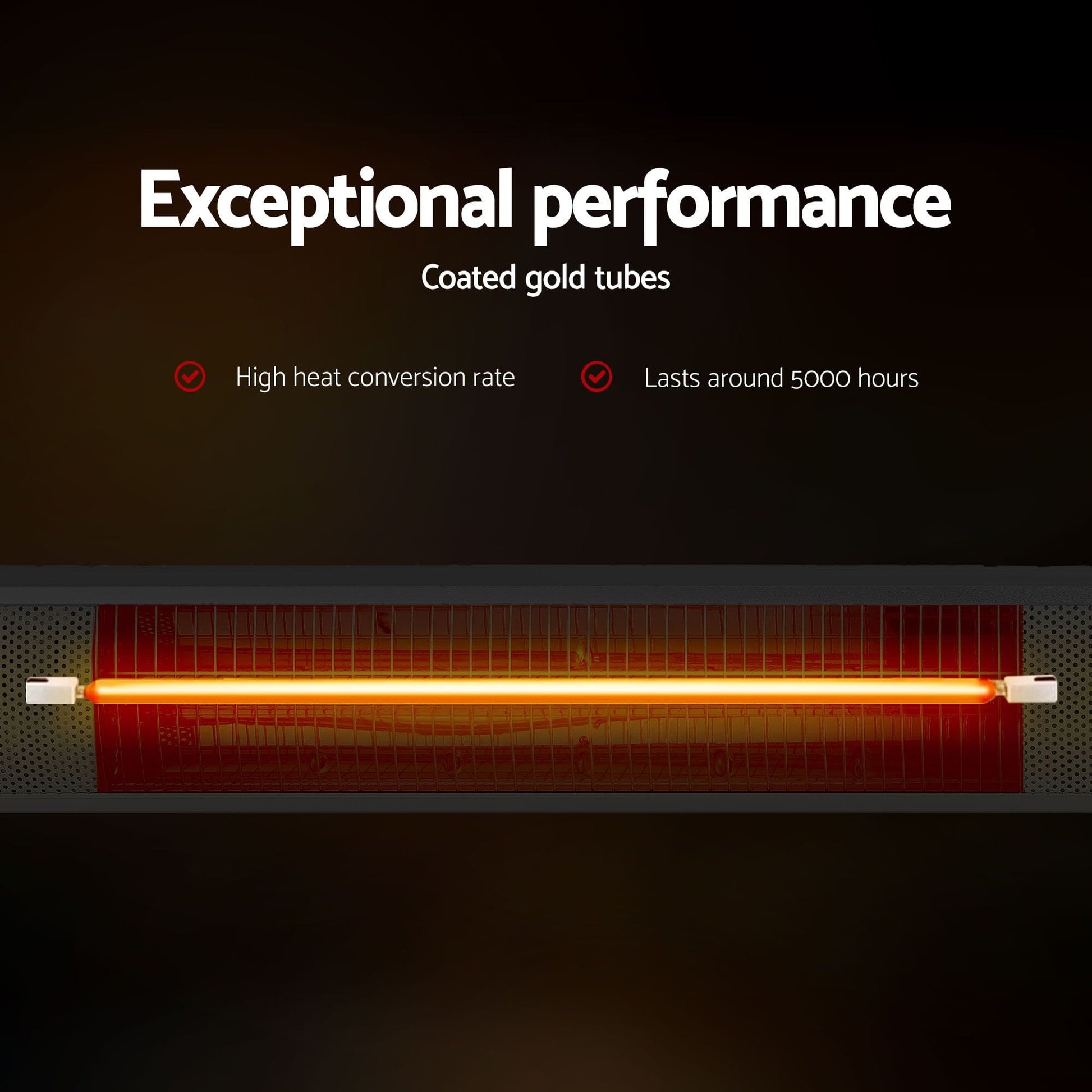 Alona.com.au Appliances > Heaters > Patio Heaters Devanti 2PCS Electric Strip Heater Radiant Infrared Heaters Remote Control 3000W