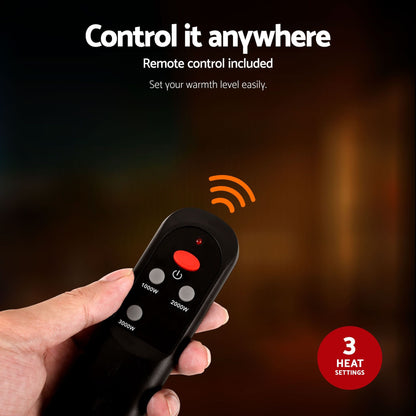 Alona.com.au Appliances > Heaters > Patio Heaters Devanti 2PCS Electric Strip Heater Radiant Infrared Heaters Remote Control 3000W