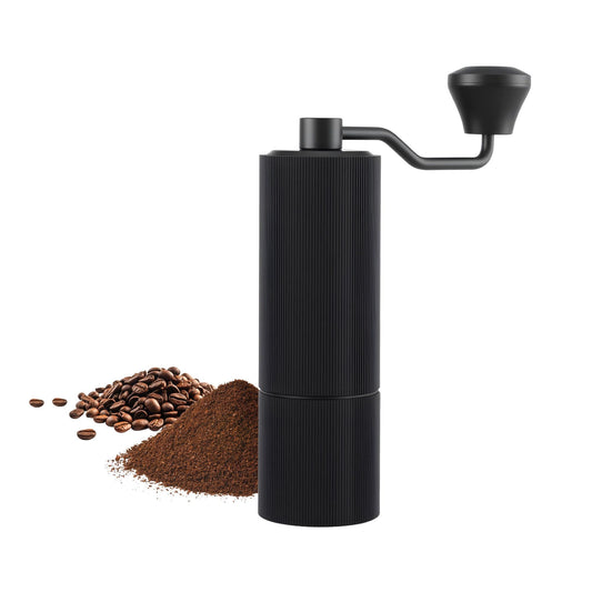 Alona.com.au Appliances > Kitchen Appliances > Coffee Machines & Accessories Devanti Manual Coffee Grinder with 24 Adjustable Settings | Hand Coffee Bean Burr Mill for Espresso French Press | Portable Stainless Steel Quiet Grinder with Storage Bag for Travel Camping, Black