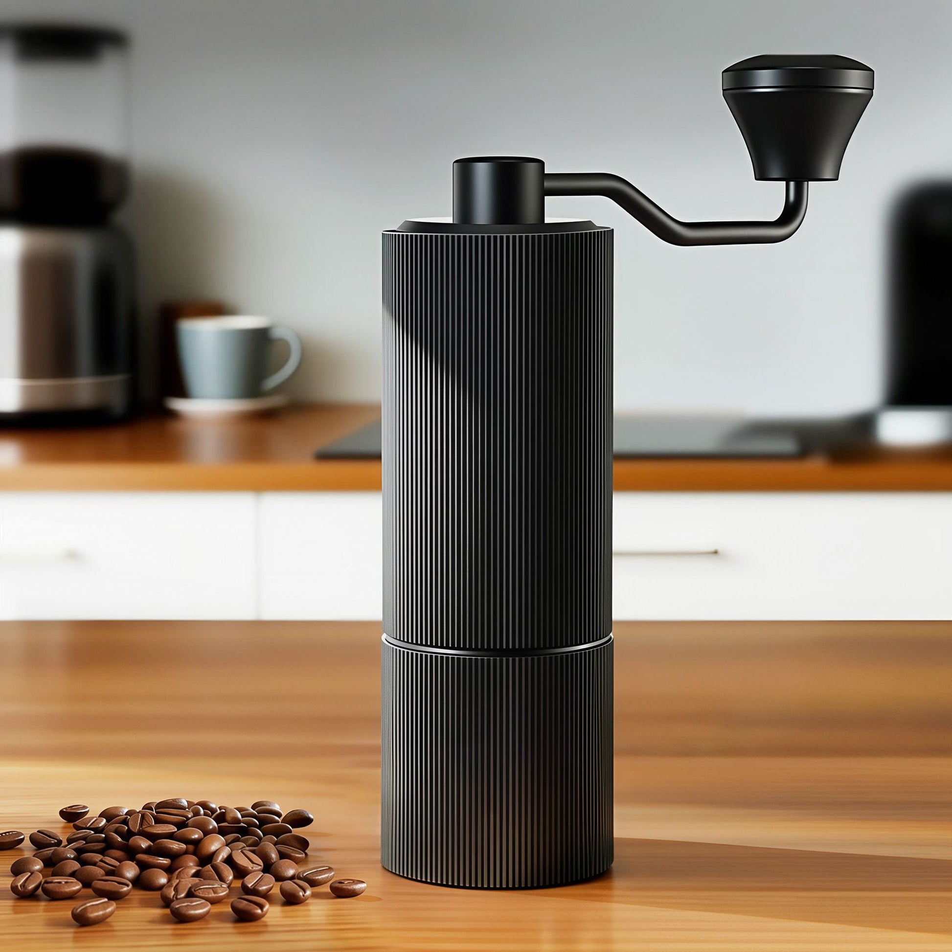 Alona.com.au Appliances > Kitchen Appliances > Coffee Machines & Accessories Devanti Manual Coffee Grinder with 24 Adjustable Settings | Hand Coffee Bean Burr Mill for Espresso French Press | Portable Stainless Steel Quiet Grinder with Storage Bag for Travel Camping, Black