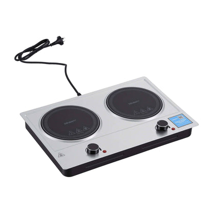 Alona.com.au Appliances > Kitchen Appliances > Cooktops & Stoves Devanti 2 Hobs Ceramic Cooktop Electric Hot Plate Infrared Knob Control 2400W
