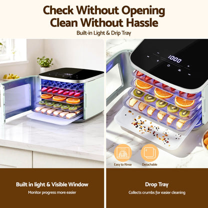 Alona.com.au Appliances > Kitchen Appliances > Food Dehydrators Devanti Food Dehydrator Machine 5 Tray Mini Fruit Dryer Maker Green