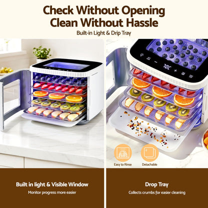 Alona.com.au Appliances > Kitchen Appliances > Food Dehydrators Devanti Food Dehydrator Machine 5 Tray Mini Fruit Dryer Maker White