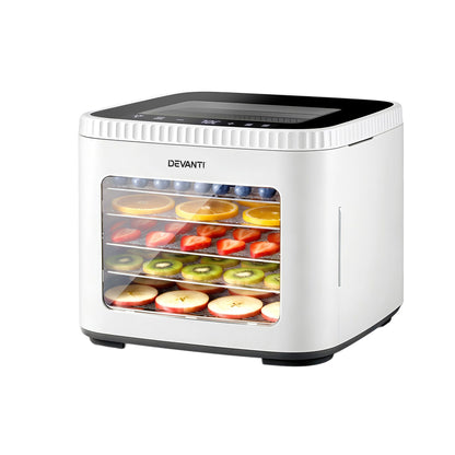 Alona.com.au Appliances > Kitchen Appliances > Food Dehydrators Devanti Food Dehydrator Machine 5 Tray Mini Fruit Dryer Maker White