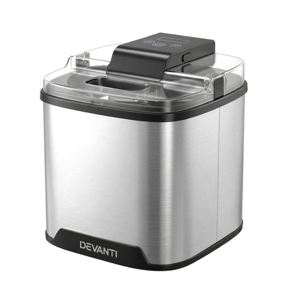Alona.com.au Appliances > Kitchen Appliances > Ice Makers Devanti Ice Cream Maker Machine 2L Homemade Gelato Sorbet Frozen Drinks Sliver