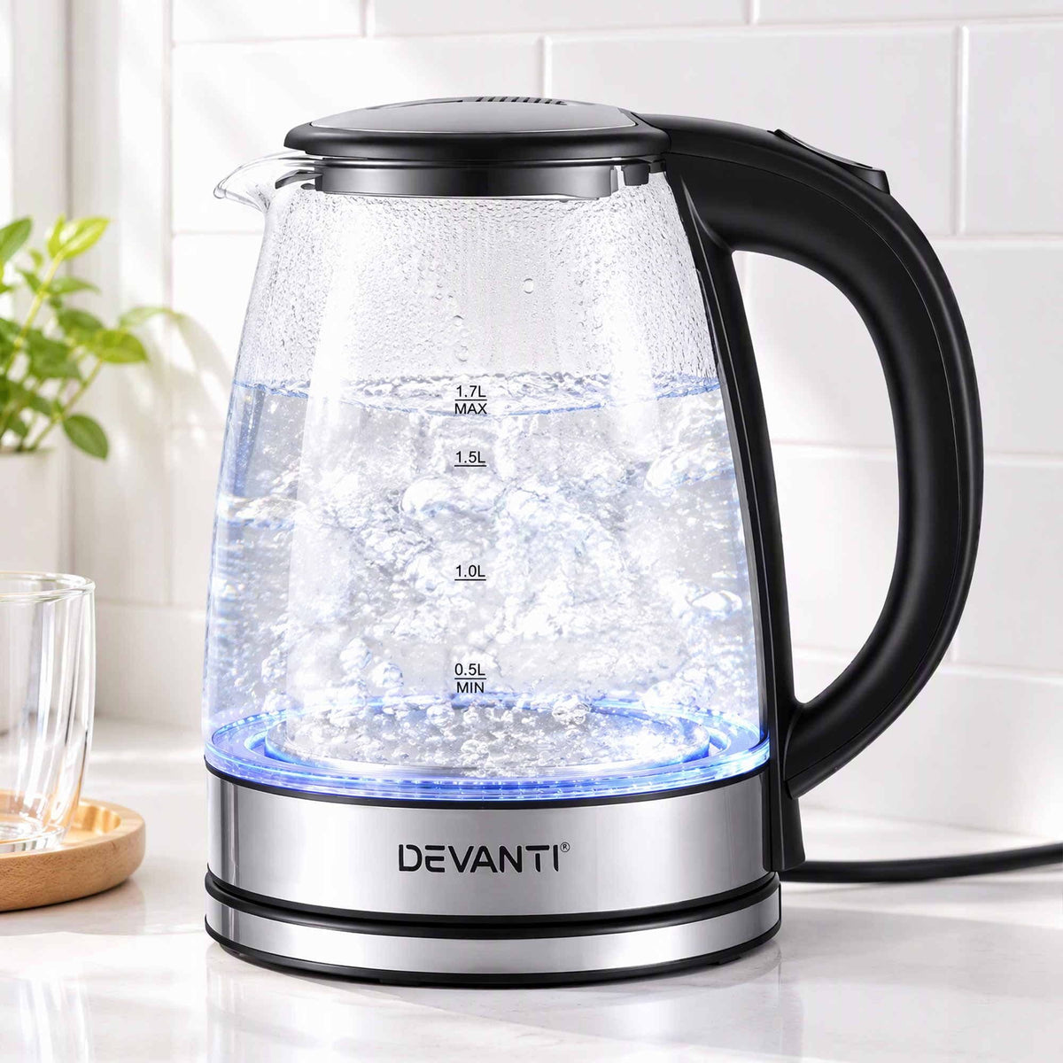 Alona.com.au Appliances > Kitchen Appliances > Kettles Devanti 1.7L Glass Electric Kettle