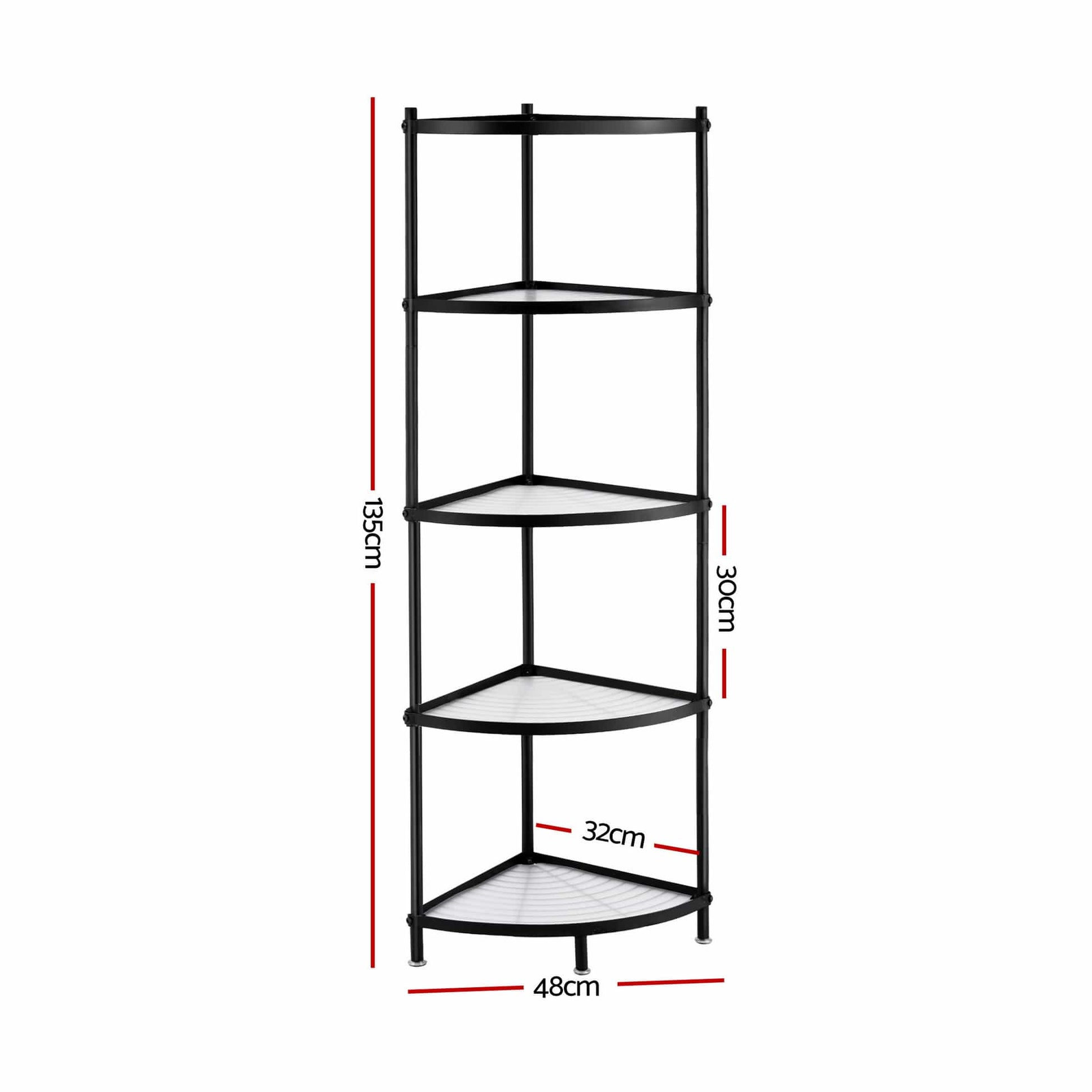 Alona.com.au Appliances > Kitchen Appliances > Kitchen Appliance Accessories Artiss 5-Tier Kitchen Corner Shelf Rack Stand Microwave Metal Storage Shelves