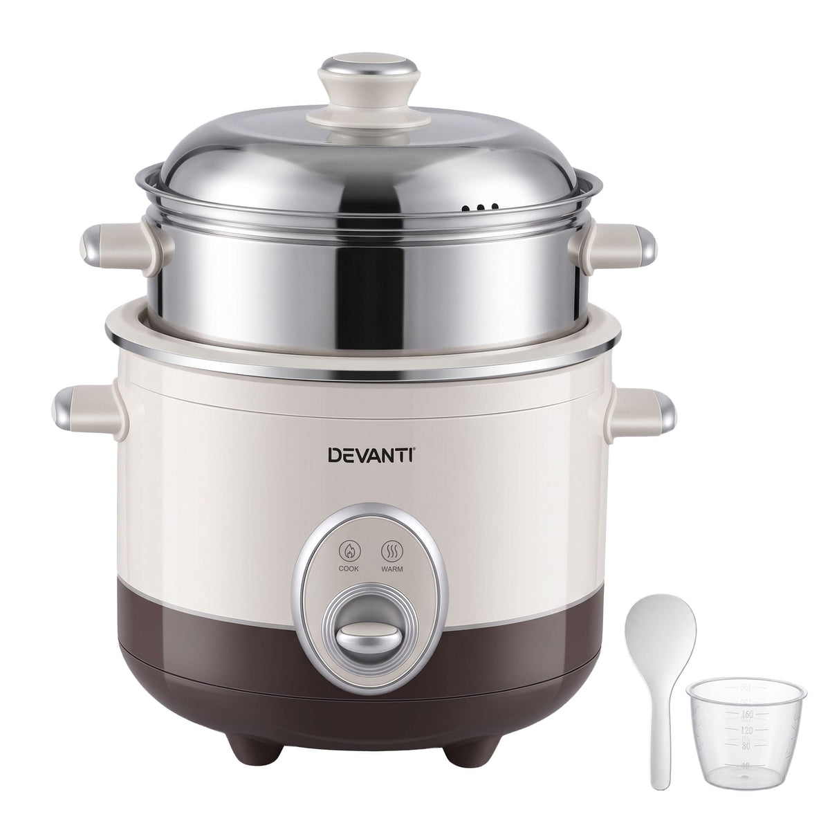 Alona.com.au Appliances > Kitchen Appliances > Rice Cookers & Steamers Devanti 3L Rice Cooker Small 6 Cup Multi Cooker with Steamer