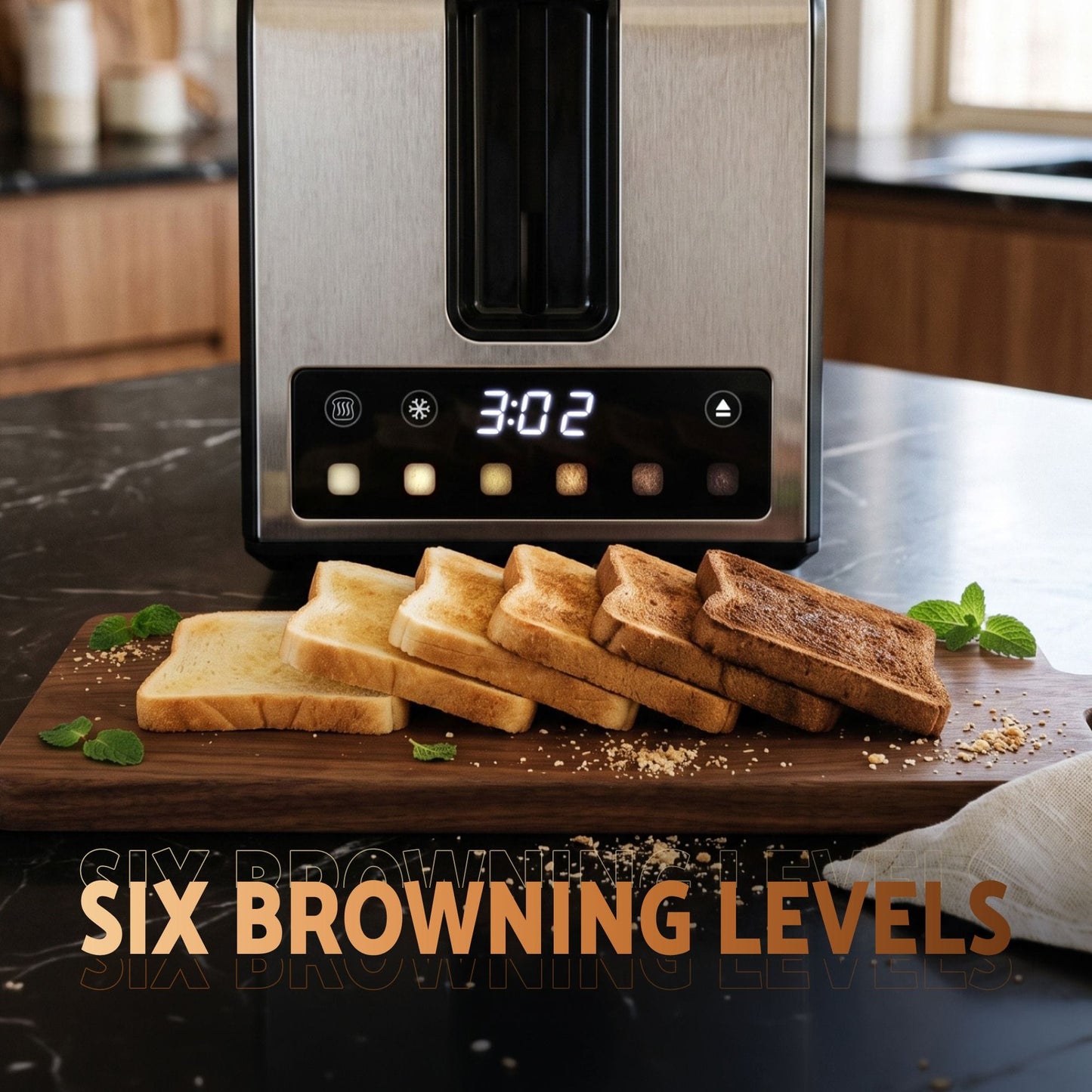 Alona.com.au Appliances > Kitchen Appliances > Toasters & Grills Devanti 2-Slice Toaster, LED Display 3.5cm Wide Slots 6 Browning Levels