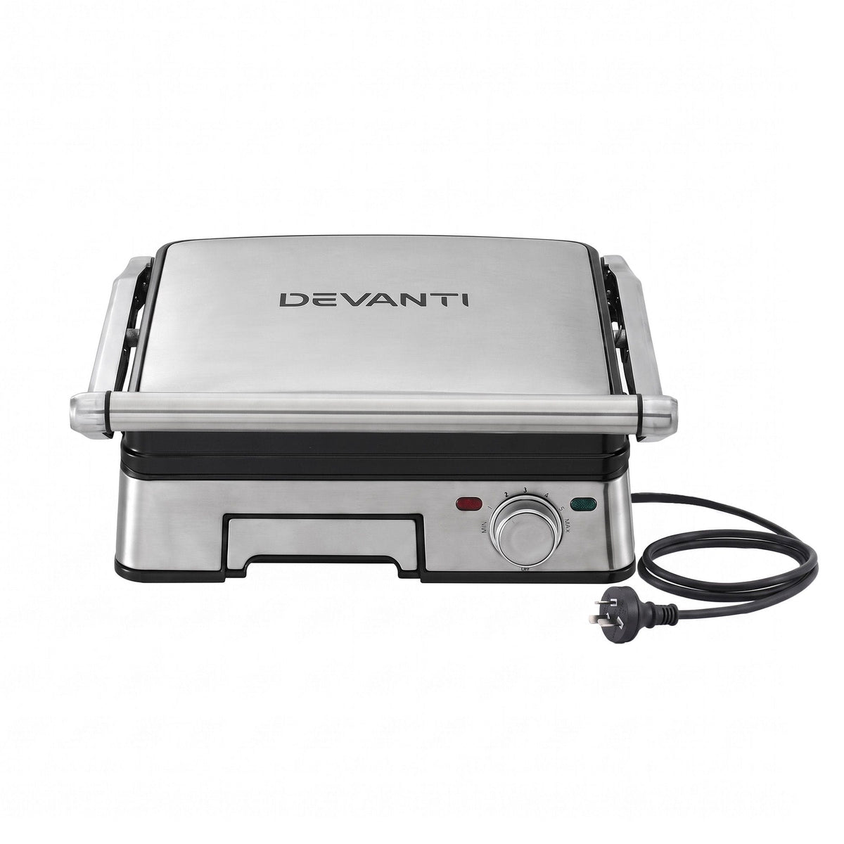 Alona.com.au Appliances > Kitchen Appliances > Toasters & Grills Devanti 2000W 3-in-1 Panini Press Grill Sandwich Maker 180° Open 4 Slice