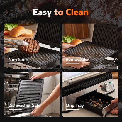 Alona.com.au Appliances > Kitchen Appliances > Toasters & Grills Devanti 2000W 3-in-1 Panini Press Grill Sandwich Maker 180° Open 4 Slice