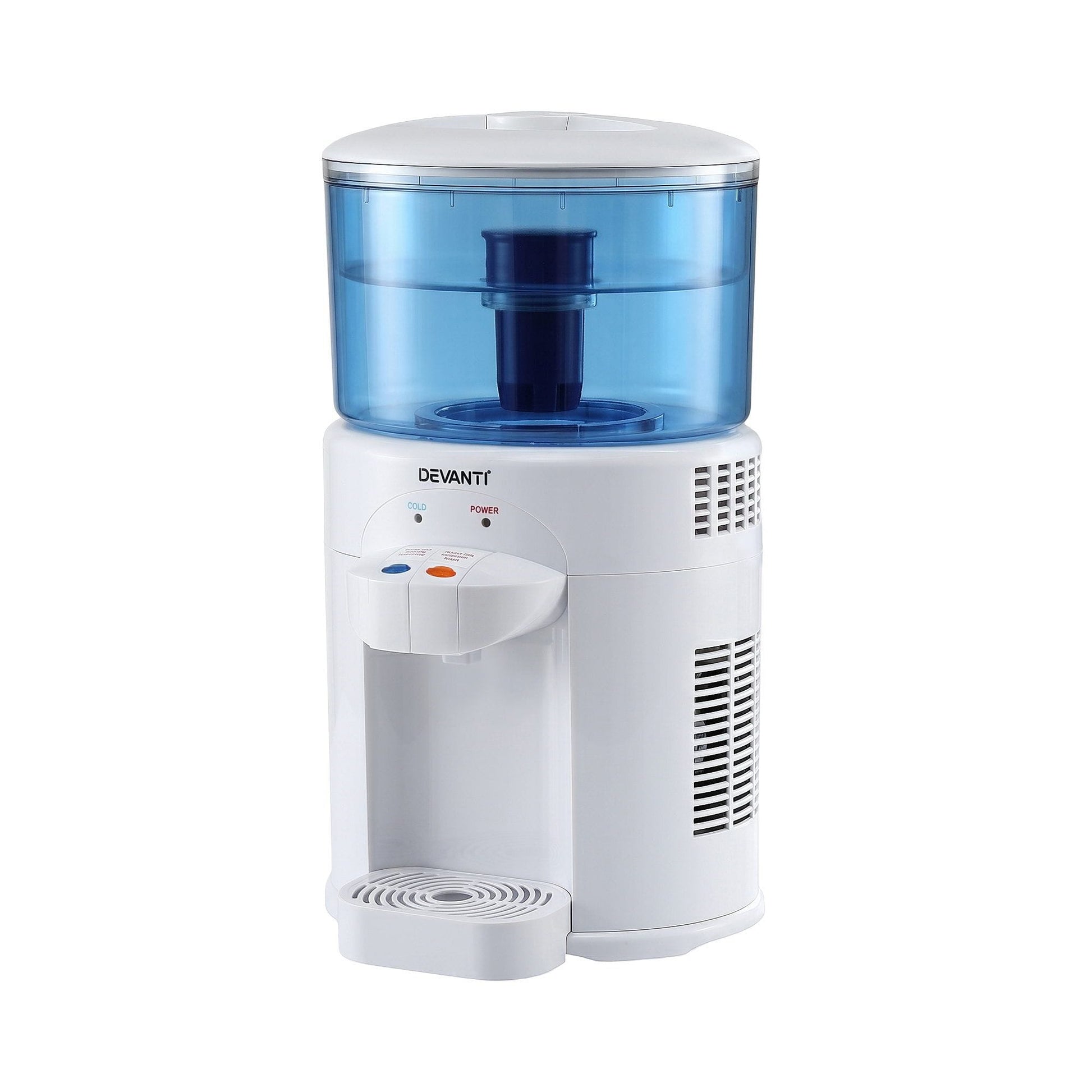 Alona.com.au Appliances > Kitchen Appliances > Water Dispensers Devanti 5L Bench Top Water Cooler Dispenser with Filter 2 Taps Countertop Water Purifier