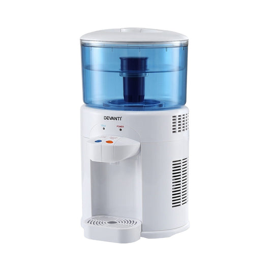 Alona.com.au Appliances > Kitchen Appliances > Water Dispensers Devanti 5L Bench Top Water Cooler Dispenser with Filter 2 Taps Countertop Water Purifier