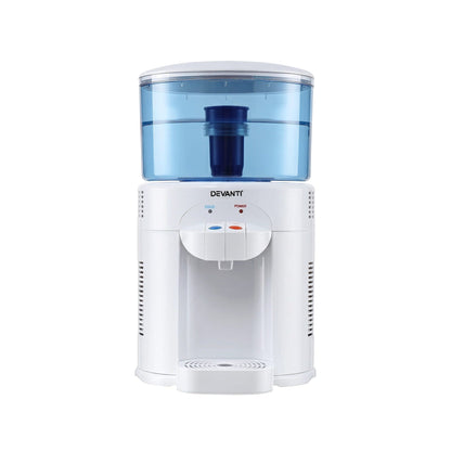 Alona.com.au Appliances > Kitchen Appliances > Water Dispensers Devanti 5L Bench Top Water Cooler Dispenser with Filter 2 Taps Countertop Water Purifier