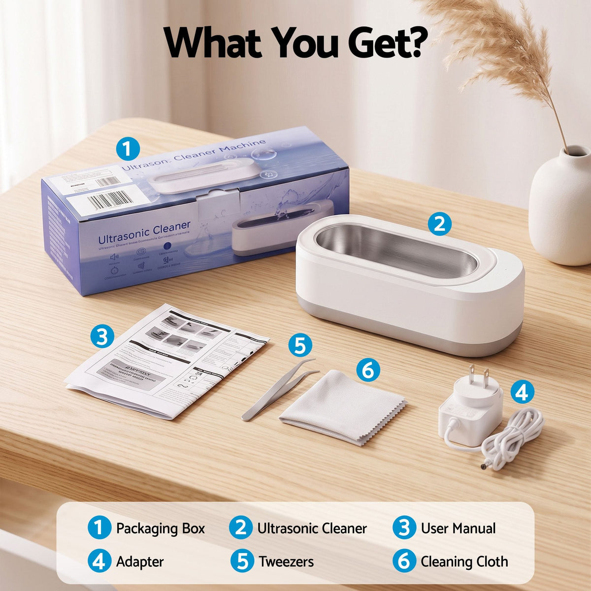 Alona.com.au Appliances > Other Cleaning Appliances > Jewellery Cleaners Devanti Ultrasonic Jewellery Cleaner 46kHz 400ml Cleaning Machine with Stainless Steel Tank White