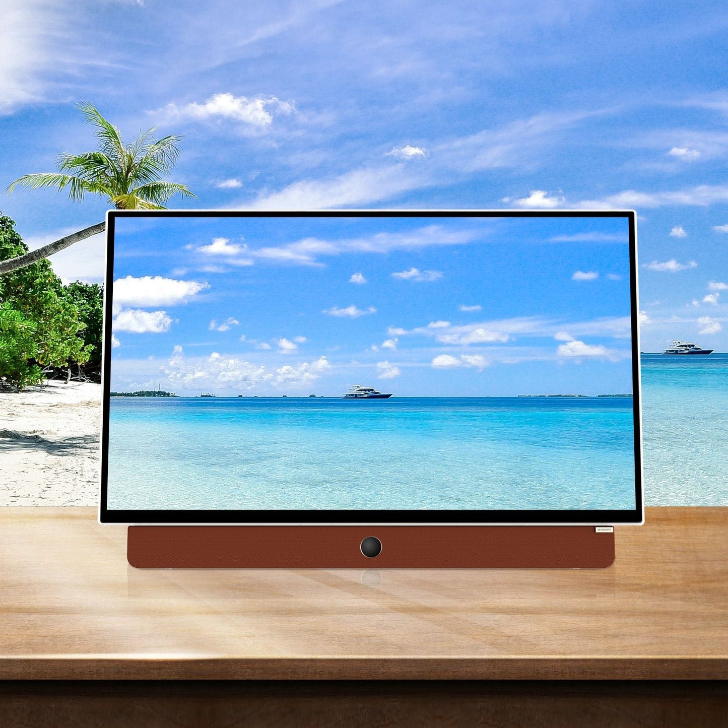 Alona.com.au Appliances > TV > TVs & Accessories SKYWORTH 24-Inch 12V Portable TV,3-Hour Battery,1080P FHD,Wide Viewing Angle,Smart Google TV, HDR10, Dolby Audio, LED, Bluetooth, Chromecast and Google Assistant