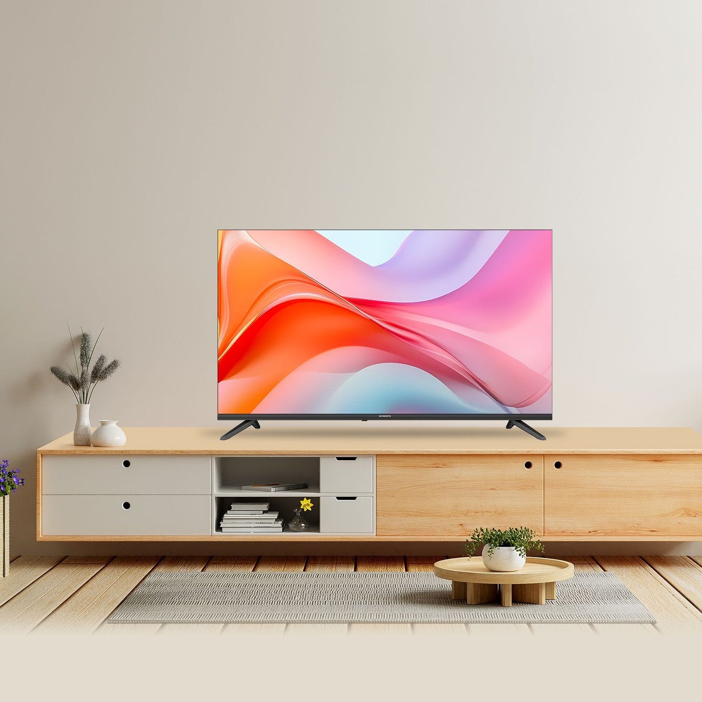 Alona.com.au Appliances > TV > TVs & Accessories SKYWORTH Q5600H 43''-QLED+ Smart Google TV, FHD, HDR10 HLG, Find-My Remote,Dolby Audio, Screen Casting, Bezel Less Design, Voice Control
