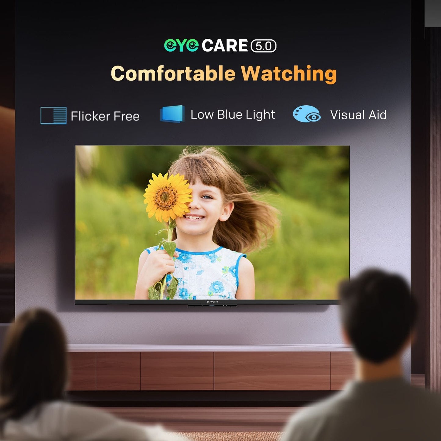 Alona.com.au Appliances > TV > TVs & Accessories SKYWORTH Q6600H 55" - QLED+ 4K Smart Google TV, Gen 5 Quantum Dot, 120Hz Refresh Rate, AI-Powered Picture, Dolby Audio DBX-tv Audio, Voice Control, Screen Casting, HDR, Eco-Friendly Design