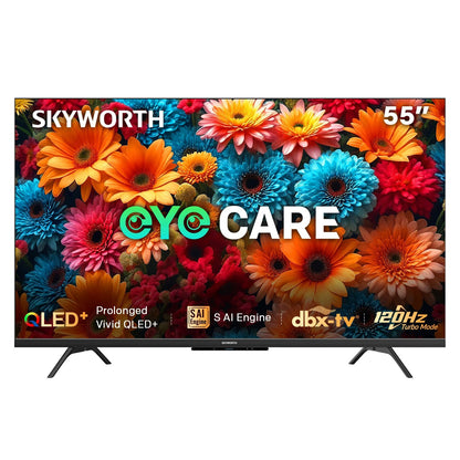 Alona.com.au Appliances > TV > TVs & Accessories SKYWORTH Q6600H 55" - QLED+ 4K Smart Google TV, Gen 5 Quantum Dot, 120Hz Refresh Rate, AI-Powered Picture, Dolby Audio DBX-tv Audio, Voice Control, Screen Casting, HDR, Eco-Friendly Design