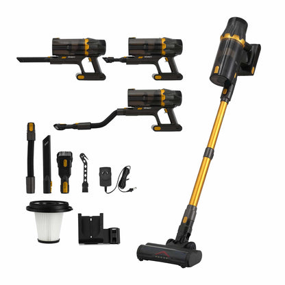 Alona.com.au Appliances > Vacuum Cleaners > Stick Vacuums DEVANTI 30000Pa Cordless Stick Vacuum Cleaner 4-in-1 Handheld Vac, Gold