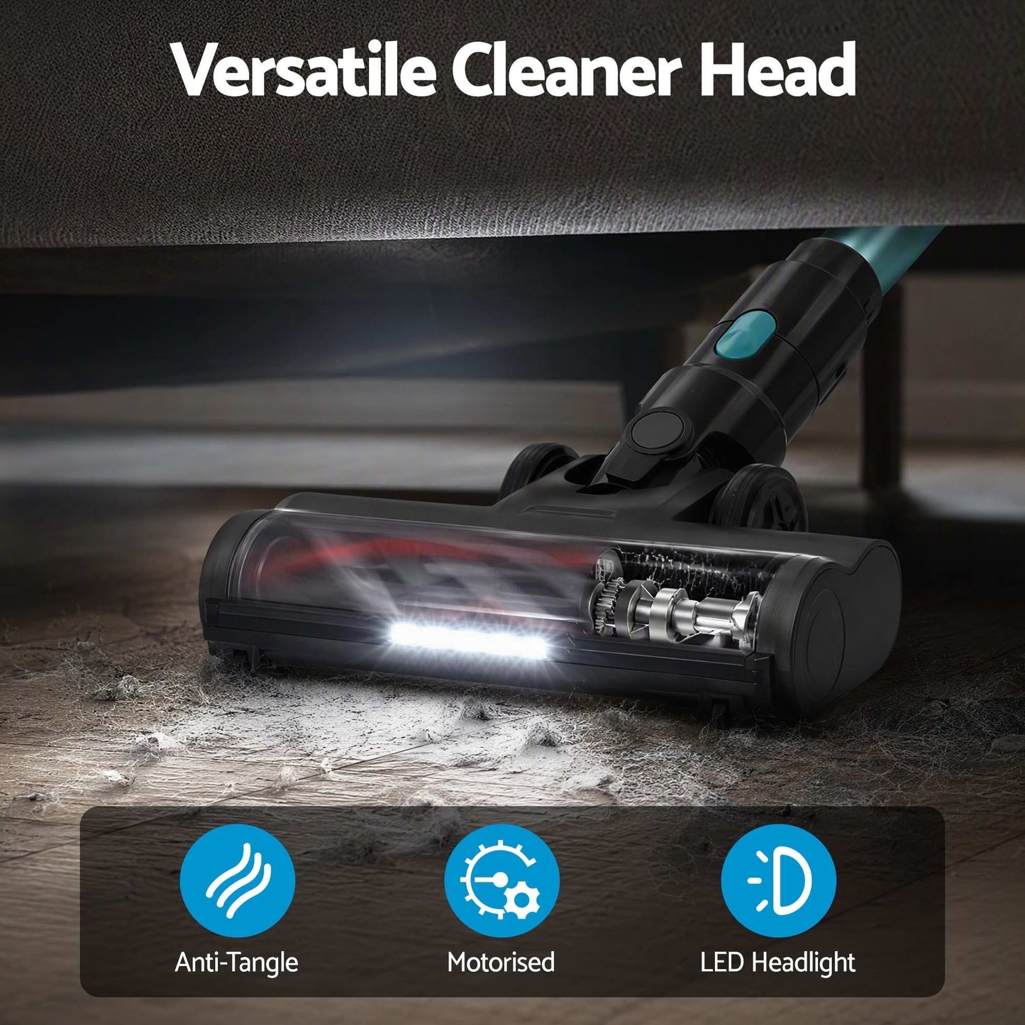 Alona.com.au Appliances > Vacuum Cleaners > Stick Vacuums DEVANTI 30000Pa Cordless Stick Vacuum Cleaner 4-in-1 Handheld Vac, Green