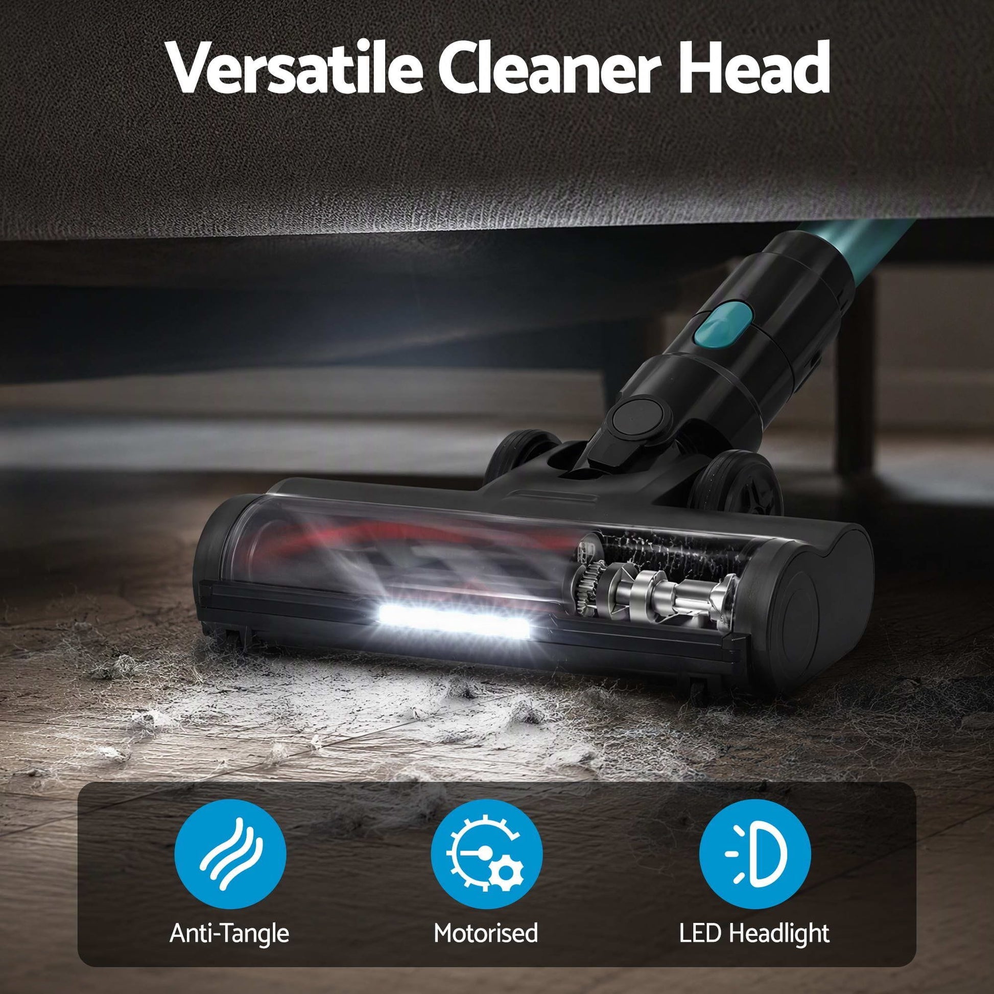 Alona.com.au Appliances > Vacuum Cleaners > Stick Vacuums DEVANTI 30000Pa Cordless Stick Vacuum Cleaner 4-in-1 Handheld Vac, Green