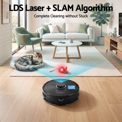 Alona.com.au Appliances > Vacuum Cleaners > Vacuums DEVANTI Robot Vacuum and Mop, APP Control 6000Pa LDS Laser 3-in-1 Cleaning