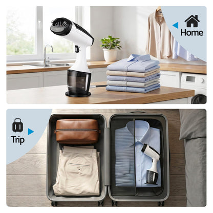 Alona.com.au Appliances > Washers, Dryers & Irons > Irons & Ironing Systems Devanti Clothes Steamer, 1500W Powerful Fast 30s Heat-Up Continuous Steam Lock 160ml Tank Fabric Brush Portable Handheld Steam Iron for Home Travel Business Trip