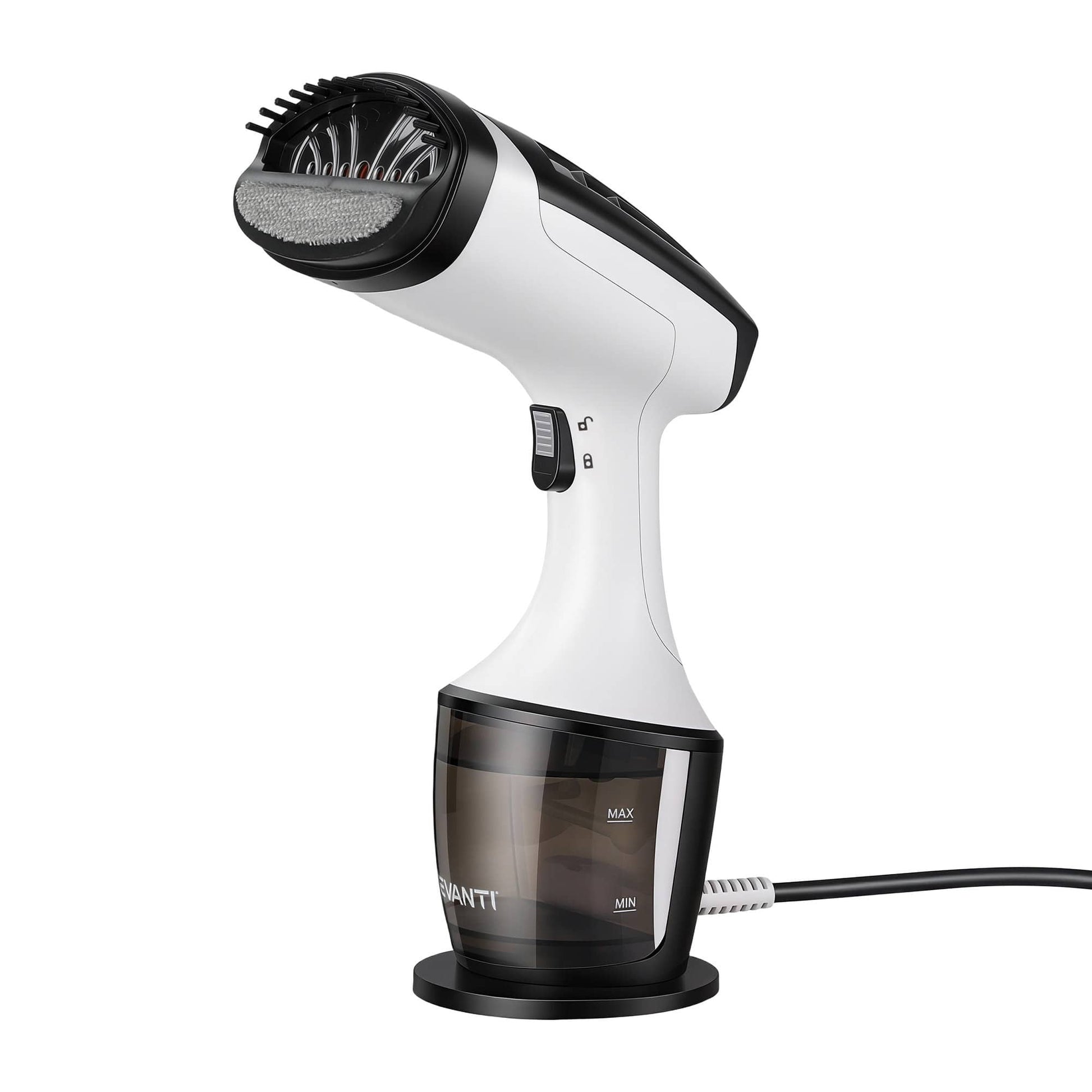 Alona.com.au Appliances > Washers, Dryers & Irons > Irons & Ironing Systems Devanti Clothes Steamer, 1500W Powerful Fast 30s Heat-Up Continuous Steam Lock 160ml Tank Fabric Brush Portable Handheld Steam Iron for Home Travel Business Trip
