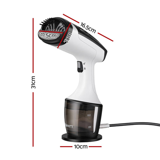 Alona.com.au Appliances > Washers, Dryers & Irons > Irons & Ironing Systems Devanti Clothes Steamer, 1500W Powerful Fast 30s Heat-Up Continuous Steam Lock 160ml Tank Fabric Brush Portable Handheld Steam Iron for Home Travel Business Trip