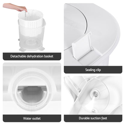 Alona.com.au Appliances > Washers, Dryers & Irons > Washing Machines Devanti Portable Washing Machine Manual Spin Dryer Compact for Camping Caravan Apartment