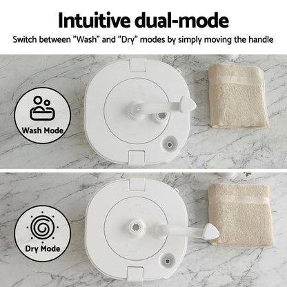 Alona.com.au Appliances > Washers, Dryers & Irons > Washing Machines Devanti Portable Washing Machine Manual Spin Dryer Compact for Camping Caravan Apartment