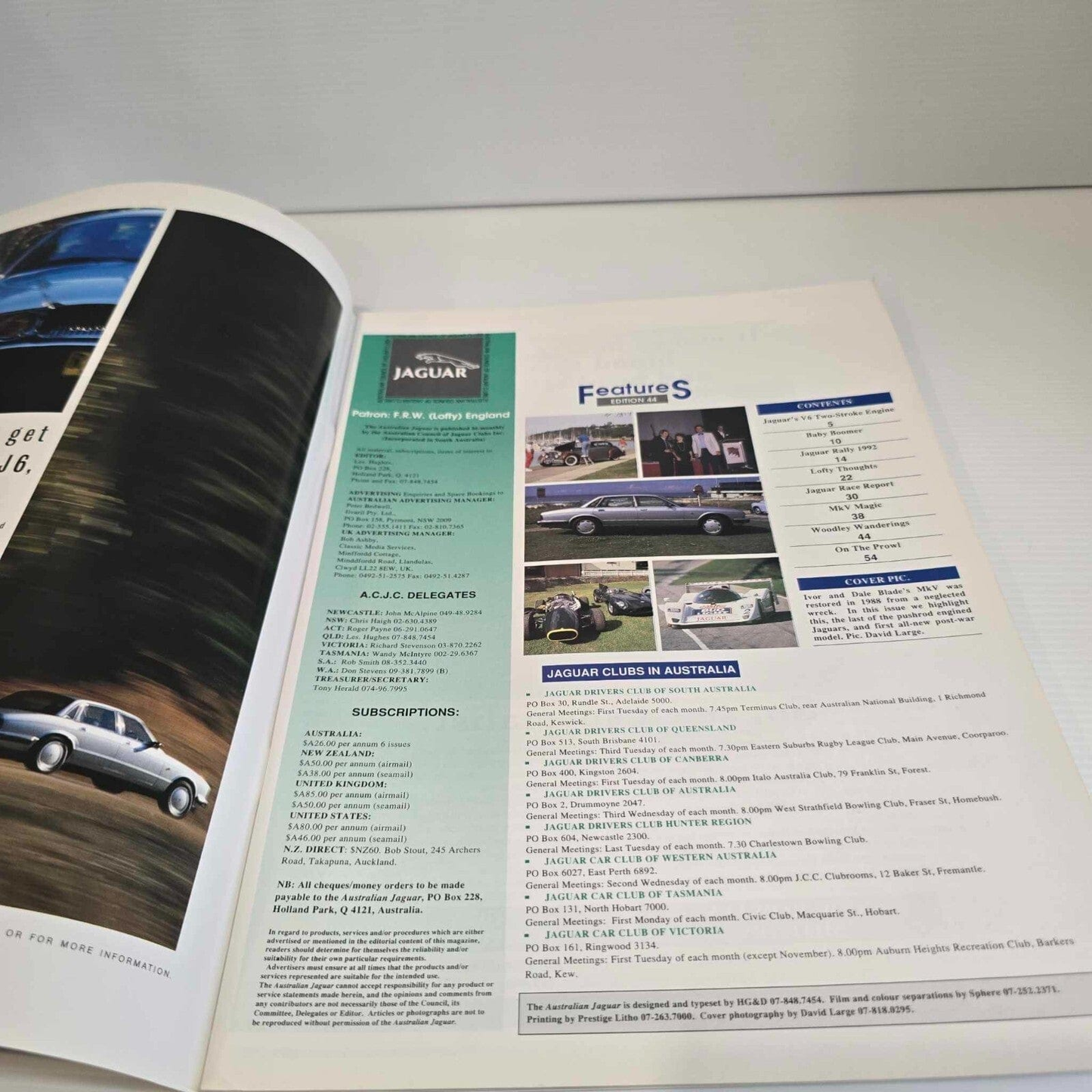 Alona.com.au Australian Jaguar Magazine Issue Apr May 1992 No 44 Drivers Car Club '92 Rally