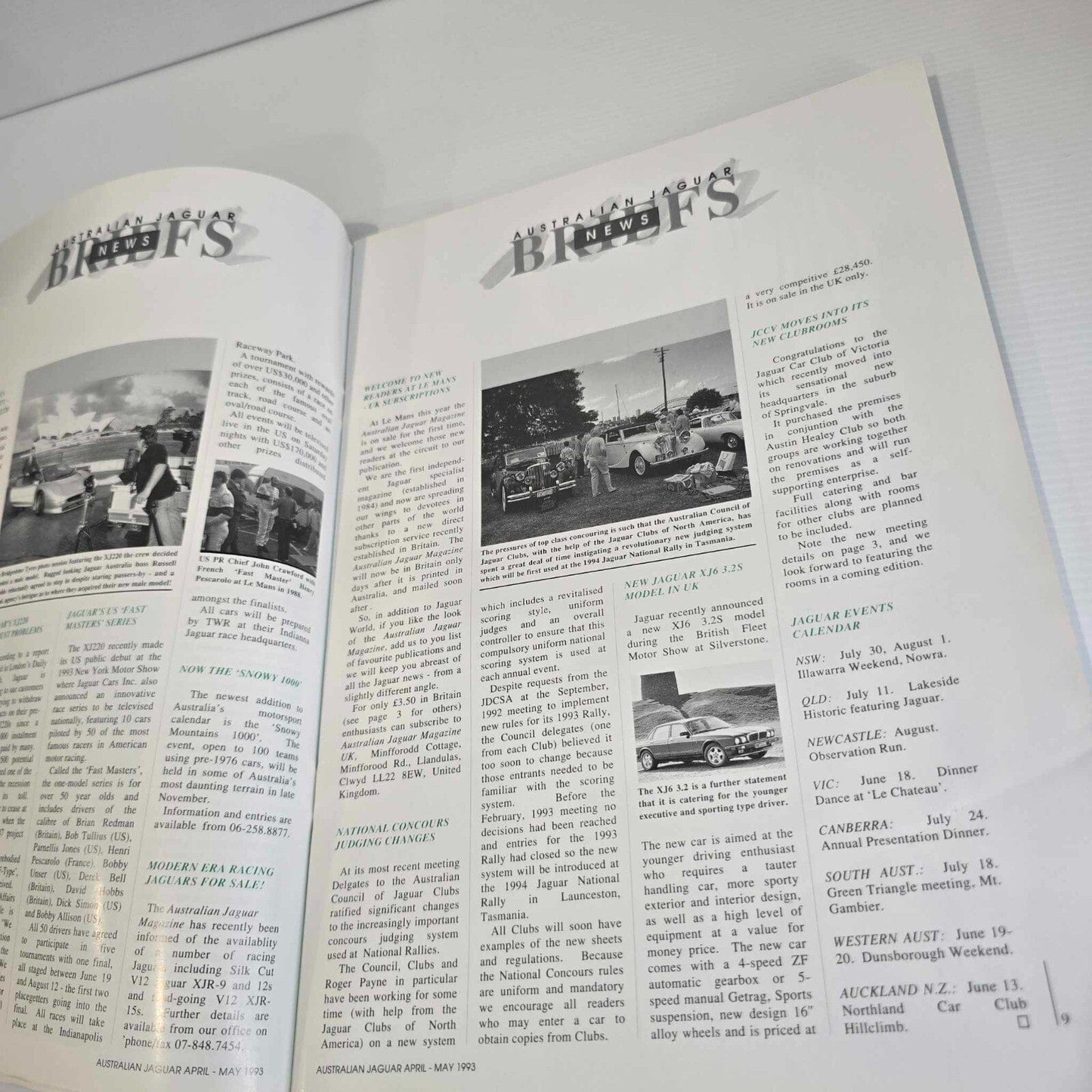 Alona.com.au Australian Jaguar Magazine Issue Apr May 1993 No 50 Drivers Car Club Rally '93
