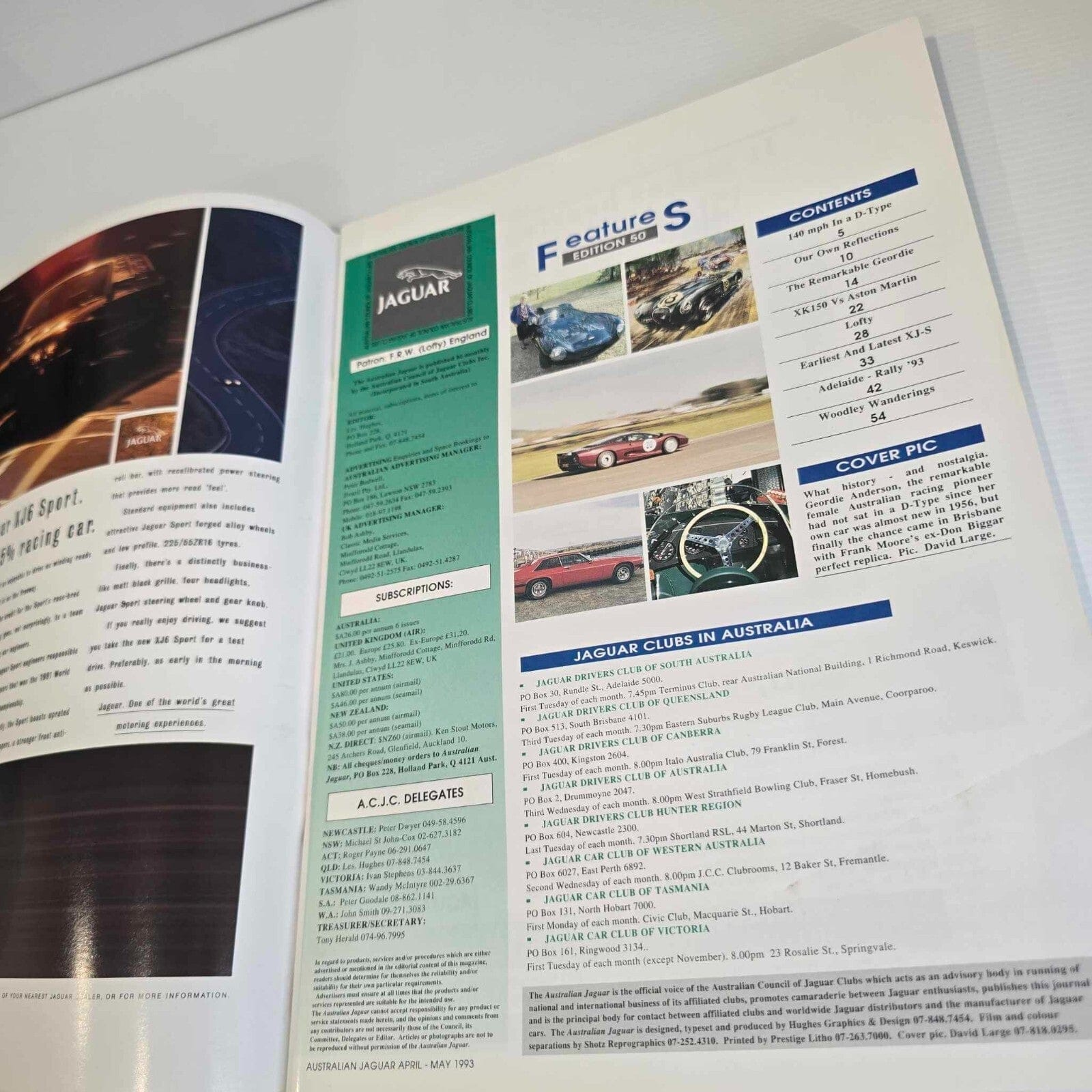 Alona.com.au Australian Jaguar Magazine Issue Apr May 1993 No 50 Drivers Car Club Rally '93