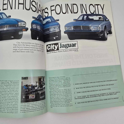 Alona.com.au Australian Jaguar Magazine Issue Aug-Sept 1989 No 28 Drivers Car Club XJR-6