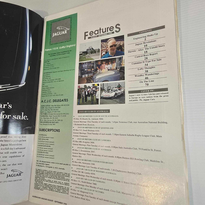 Alona.com.au Australian Jaguar Magazine Issue Aug Sept 1990 No 34 Drivers Car Club XJ-S