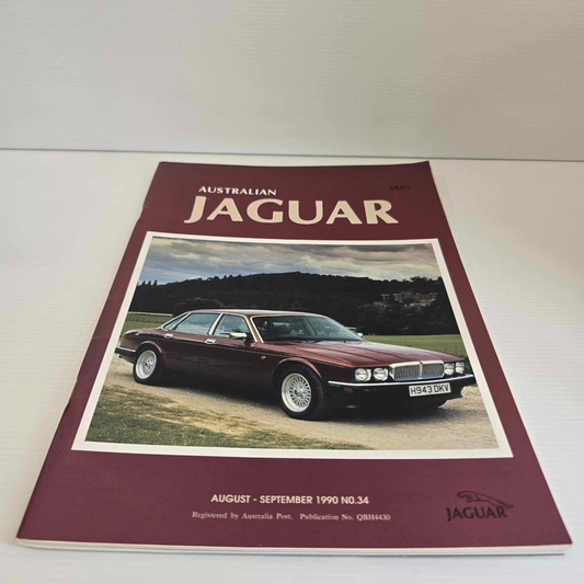 Alona.com.au Australian Jaguar Magazine Issue Aug Sept 1990 No 34 Drivers Car Club XJ-S