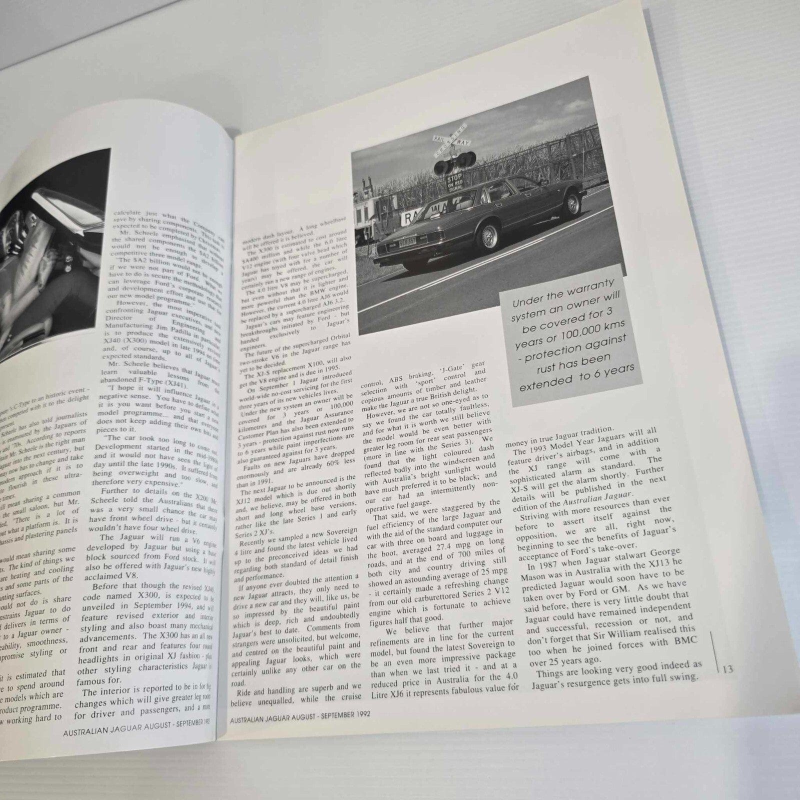 Alona.com.au Australian Jaguar Magazine Issue Aug Sept 1992 No 46 Drivers Car Club XJR-S