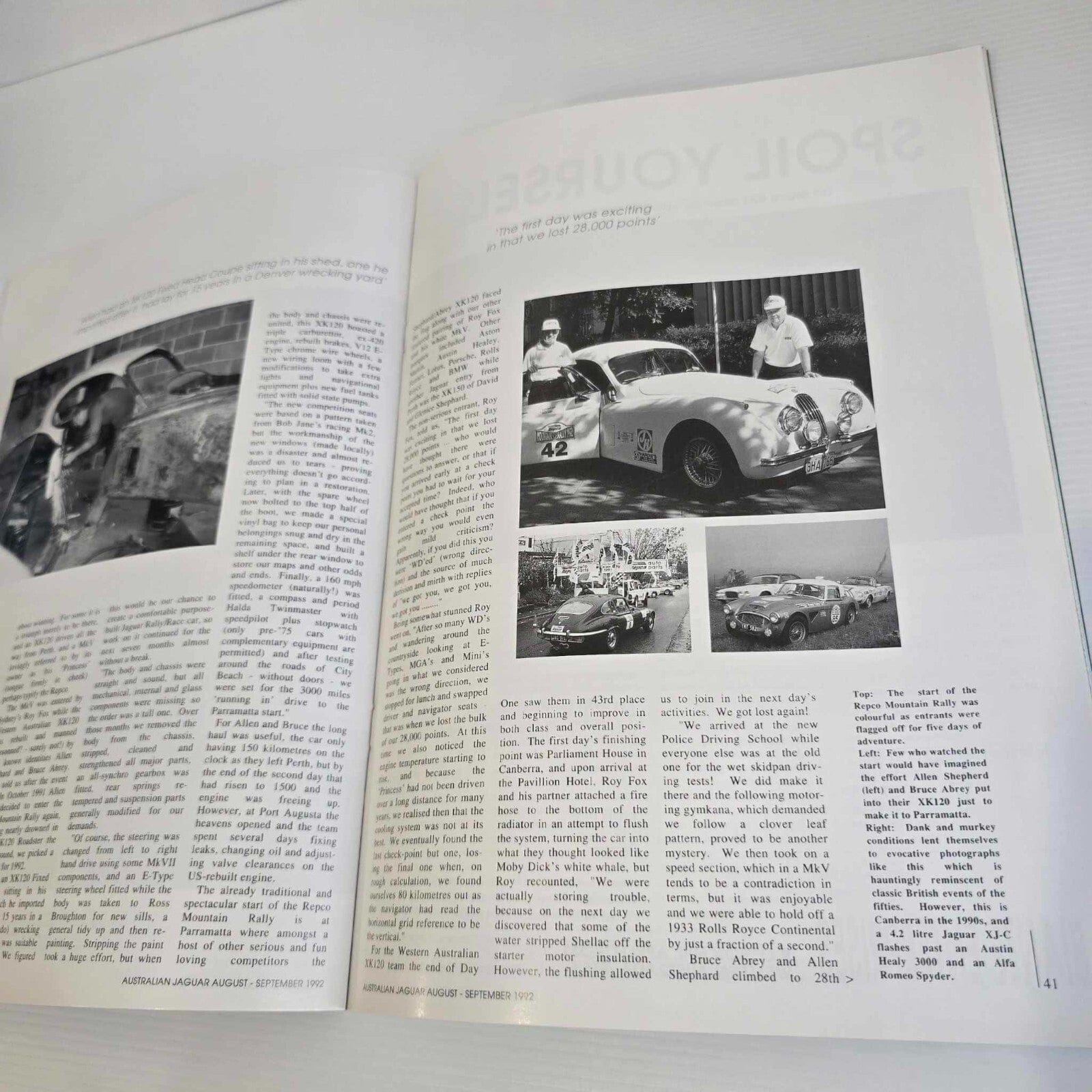 Alona.com.au Australian Jaguar Magazine Issue Aug Sept 1992 No 46 Drivers Car Club XJR-S