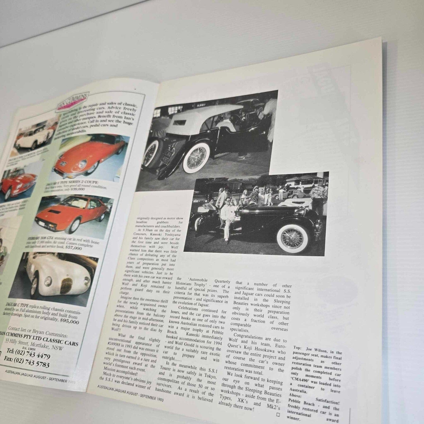 Alona.com.au Australian Jaguar Magazine Issue Aug Sept 1993 No 52 Drivers Car Club XK120