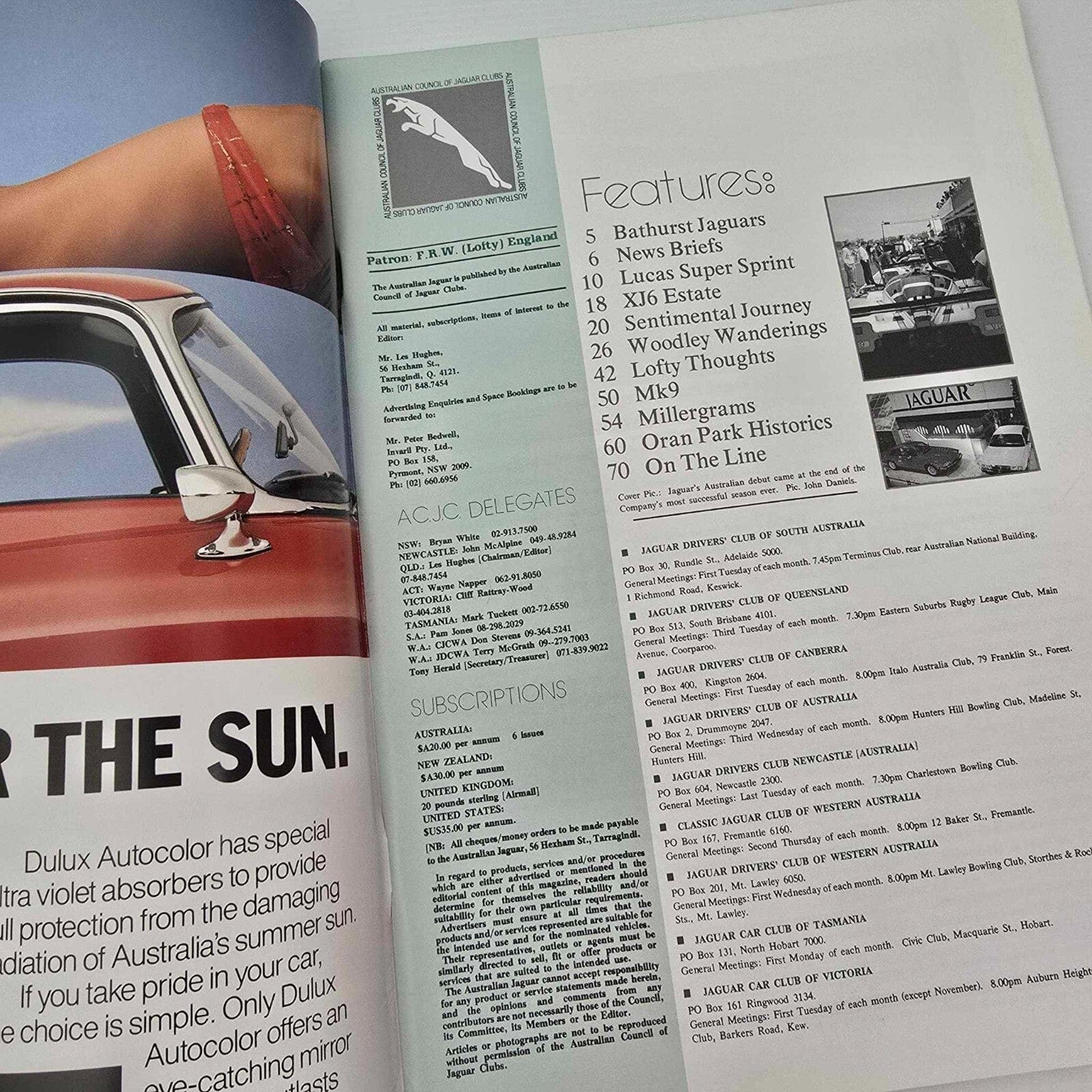 Alona.com.au Australian Jaguar Magazine Issue Dec-Jan 1988-99 No 24 Drivers Car Club XJ6 Mk9