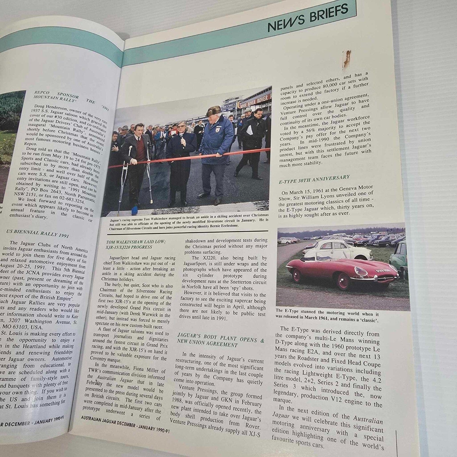 Alona.com.au Australian Jaguar Magazine Issue Dec Jan 1990-91 No 36 Drivers Car Club Chasseur