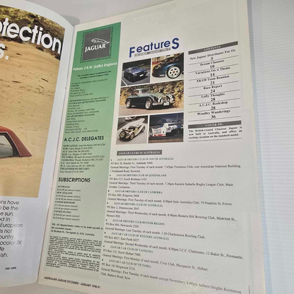 Alona.com.au Australian Jaguar Magazine Issue Dec Jan 1990-91 No 36 Drivers Car Club Chasseur