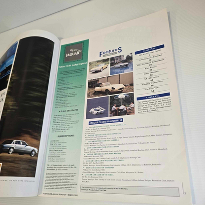 Alona.com.au Australian Jaguar Magazine Issue Feb Mar 1992 No 43 Drivers Car Club XJ-S V12
