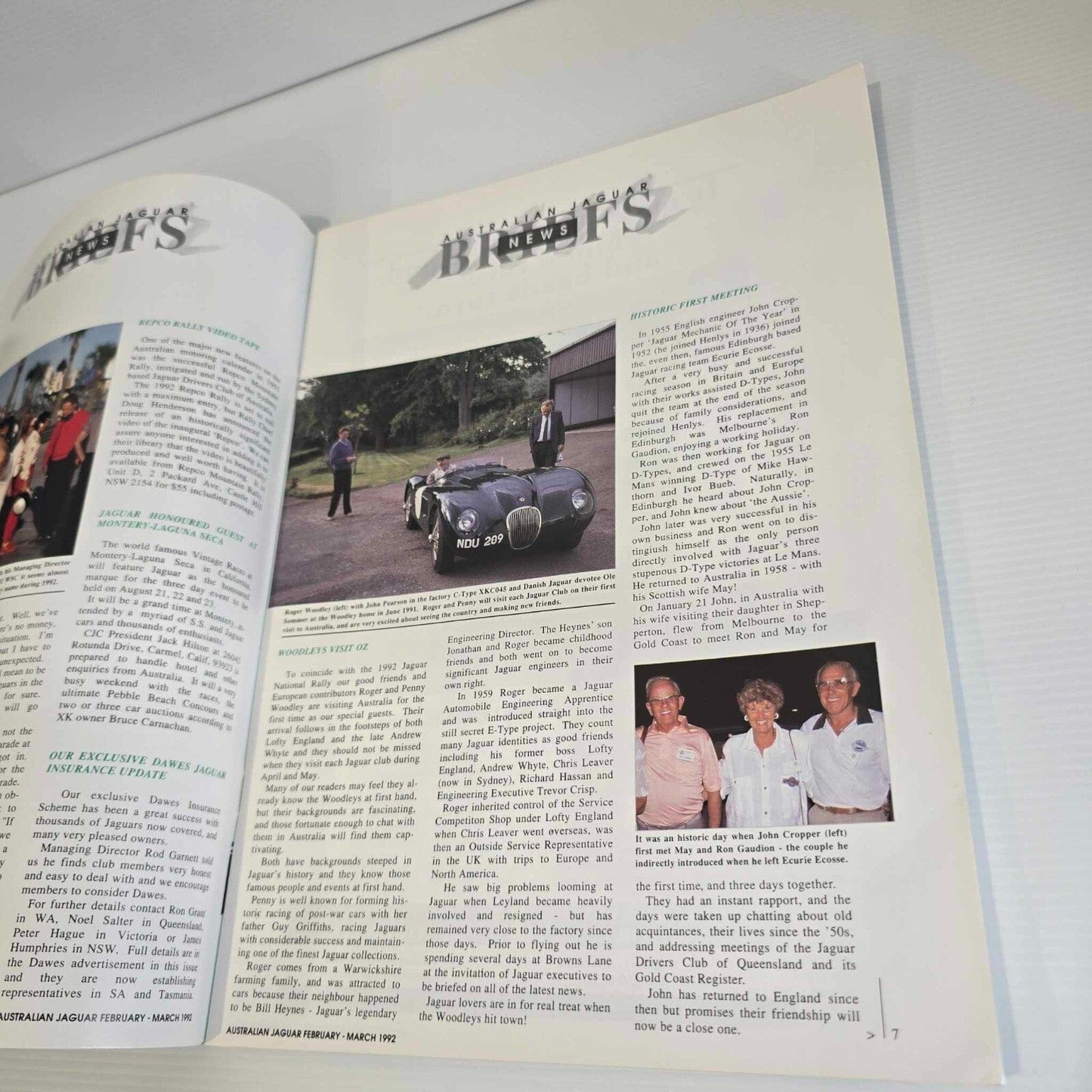 Alona.com.au Australian Jaguar Magazine Issue Feb Mar 1992 No 43 Drivers Car Club XJ-S V12