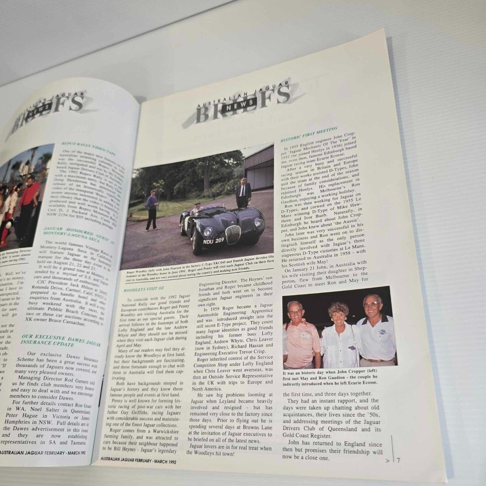 Alona.com.au Australian Jaguar Magazine Issue Feb Mar 1992 No 43 Drivers Car Club XJ-S V12