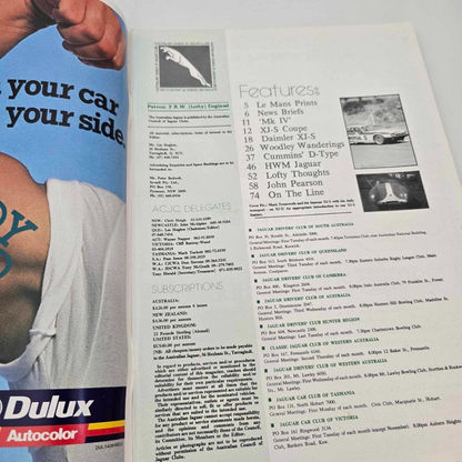Alona.com.au Australian Jaguar Magazine Issue Feb-March 1989 No 25 Drivers Car Club XJS Coupe